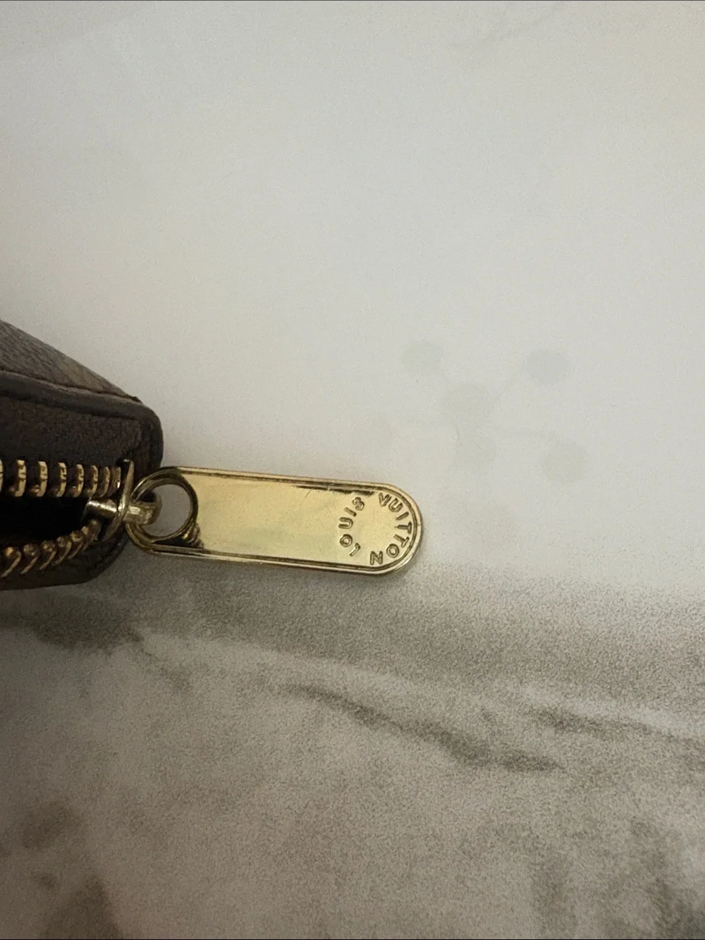 Louis Vuitton Monogram Brown and Gold Compact Zip Coin Purse
